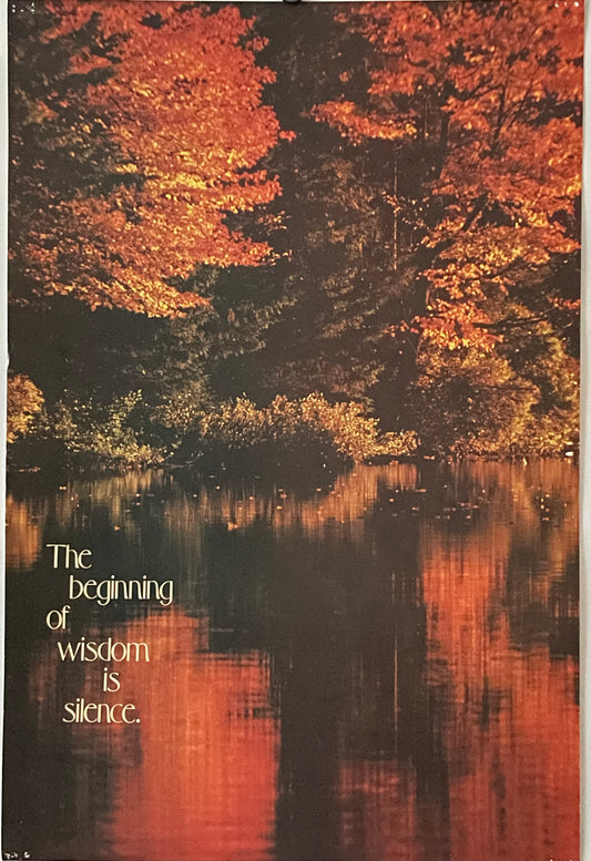 The Beginning of Wisdom is Silence (#886), vintage ARGUS poster, 1974