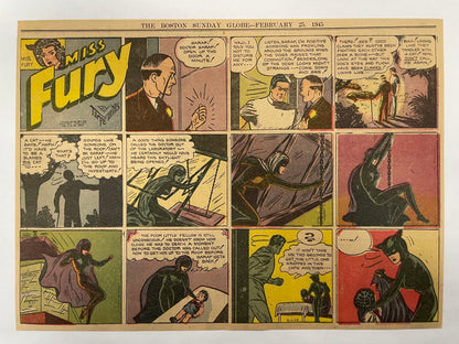 Miss Fury, antique comic clipping, 1943