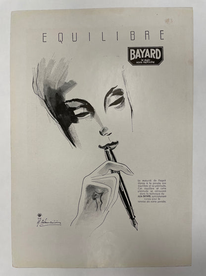 COGNAC ROUYER / Bayard, vintage magazine ad, c,1945