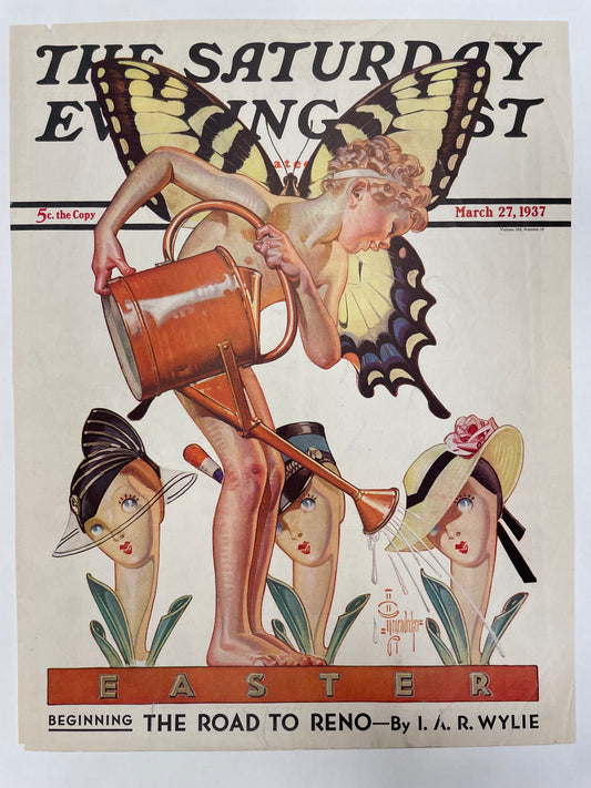 vintage Saturday Evening Post cover by J.C. Leyendecker, 1937