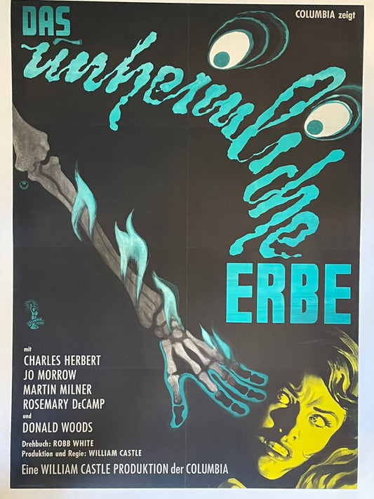 Das Unheimliche Erbe, (13 Ghosts), German Film Poster release, 1960