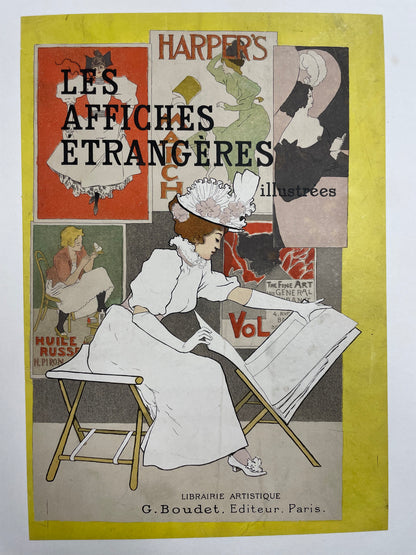 Les Affiches Etrangeres Illustrees, front cover for an antique publication, c.1897