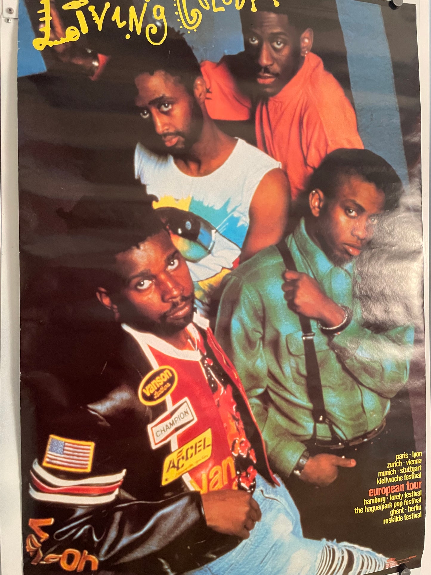 (#8082) Living Colour, European Tour, vintage concert poster, 1990s