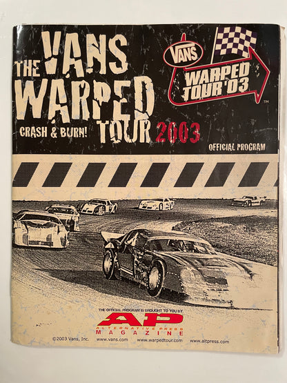 The Vans Warped Tour 2003 - Crash & Burn, vintage event program