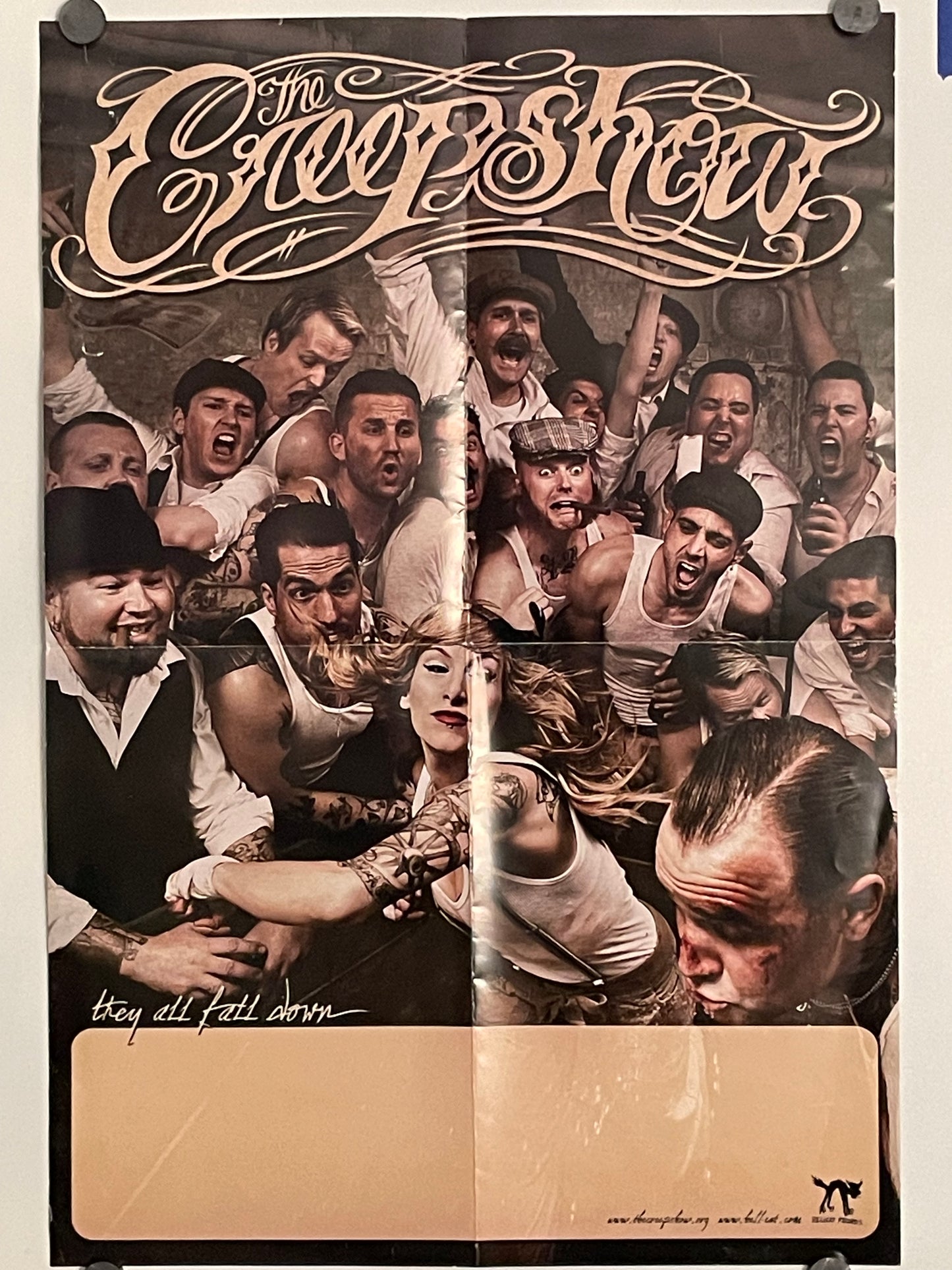 The Creepshow, They All Fall Down, original promotional music poster, 2010