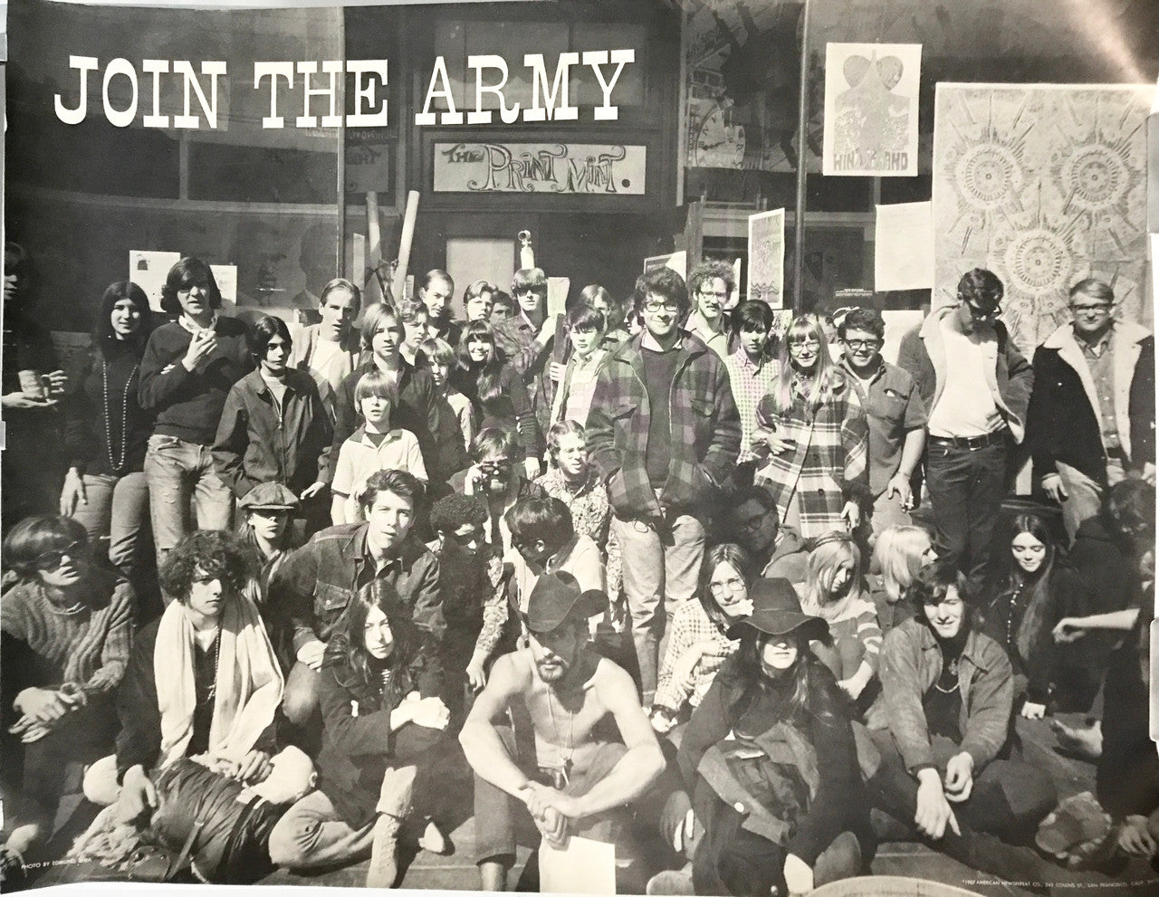 Join the Army, Vintage Photo Offset Lithographic Anti-War Poster, by Edmund Shea, d.1967