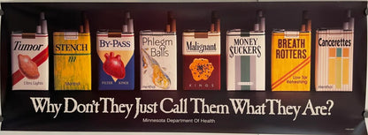 Why Don't They Just Call Them What They Are?, vintage health notice distributed by the Minnesota Department of Health, d.1993