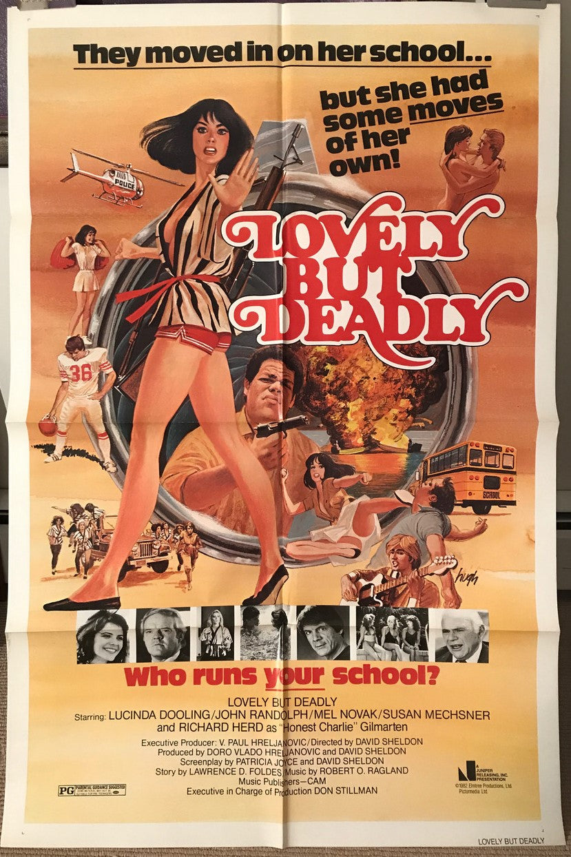 Lovely But Deadly, vintage martial arts film poster, 1982