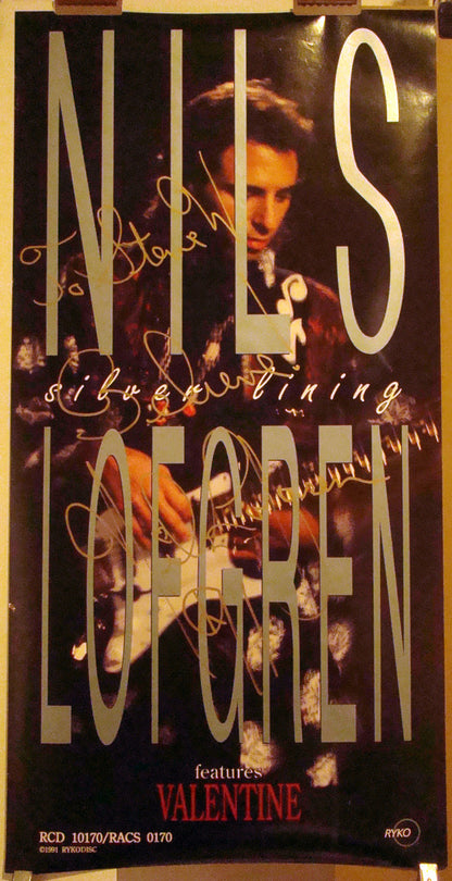 Nils Lofgren, vintage music poster (autographed), 1991