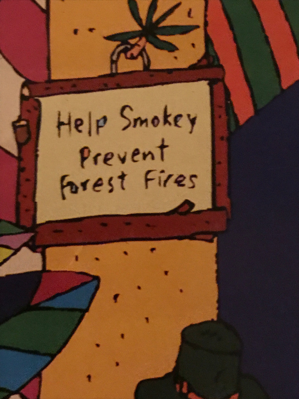 Smokey the Bear Park Fire Forest Service Announcement, Remember ... Smokey Has for 50 Years, Vintage Environmental Awareness poster, d.1994