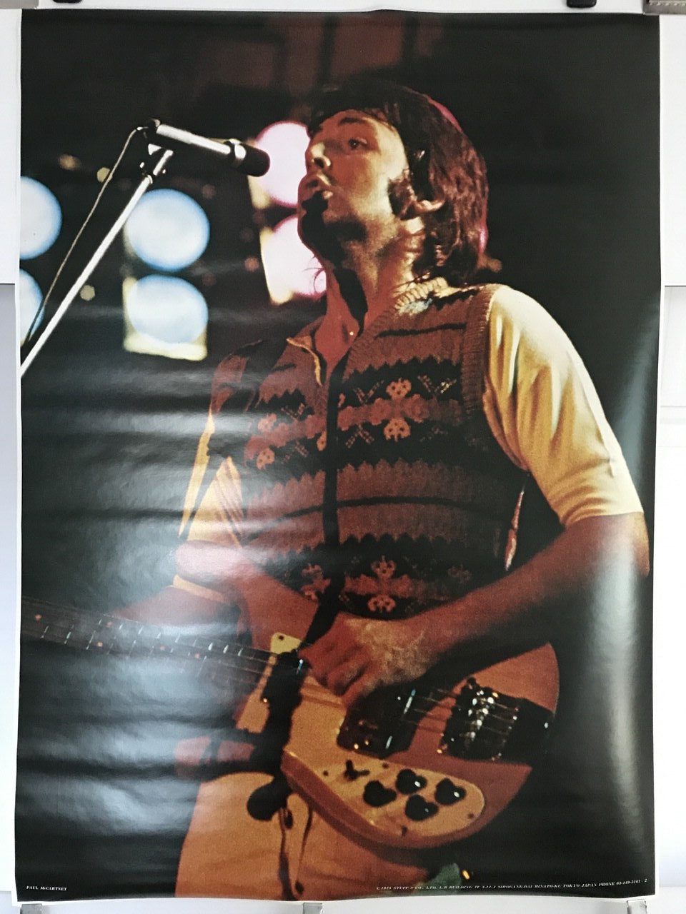 Paul McCartney in Concert, music personality poster,1975