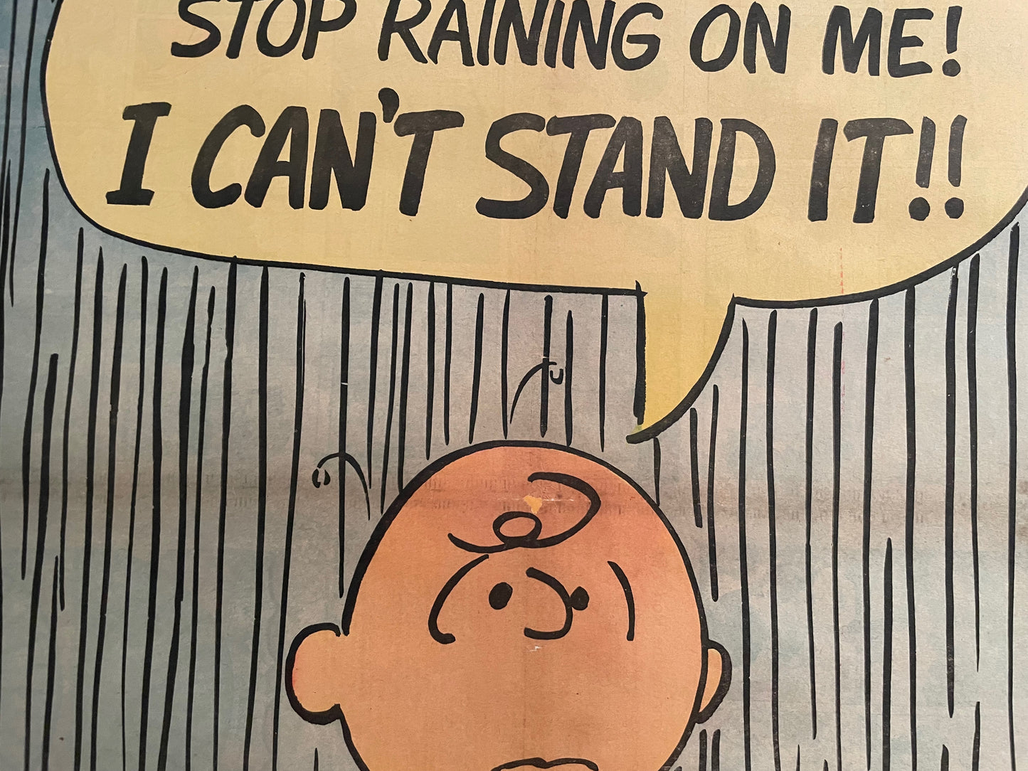 Peanuts Hang-Up No. 2: Charlie Brown (good grief), Original Vintage Poster United Feature Syndicate for Chicago Tribune, 1968