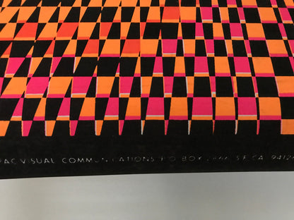 Energy, Computer Generated Geometric, vintage Op Art psychedelic poster by Nancy Parker, Wespac Communications, 1968