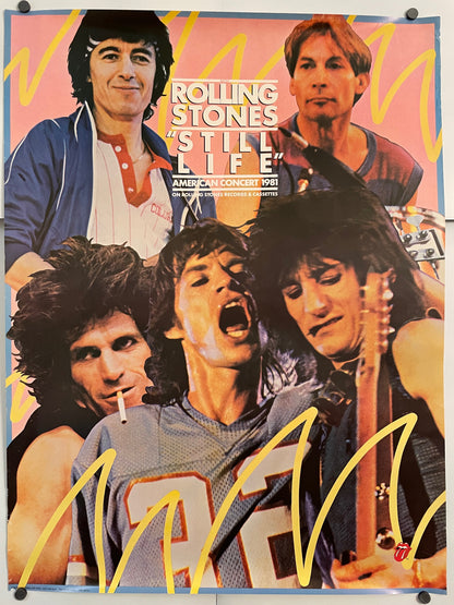 vintage Rolling Stones - "Still Life" American Concert promo poster, 1981