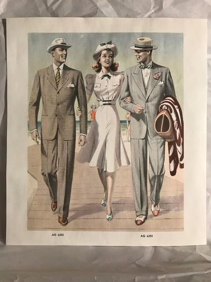 AMERICAN GENTLEMAN FASHIONS, Spring - Summer 1940 (5 prints)