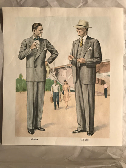 AMERICAN GENTLEMAN FASHIONS, Spring - Summer 1940 (5 prints)