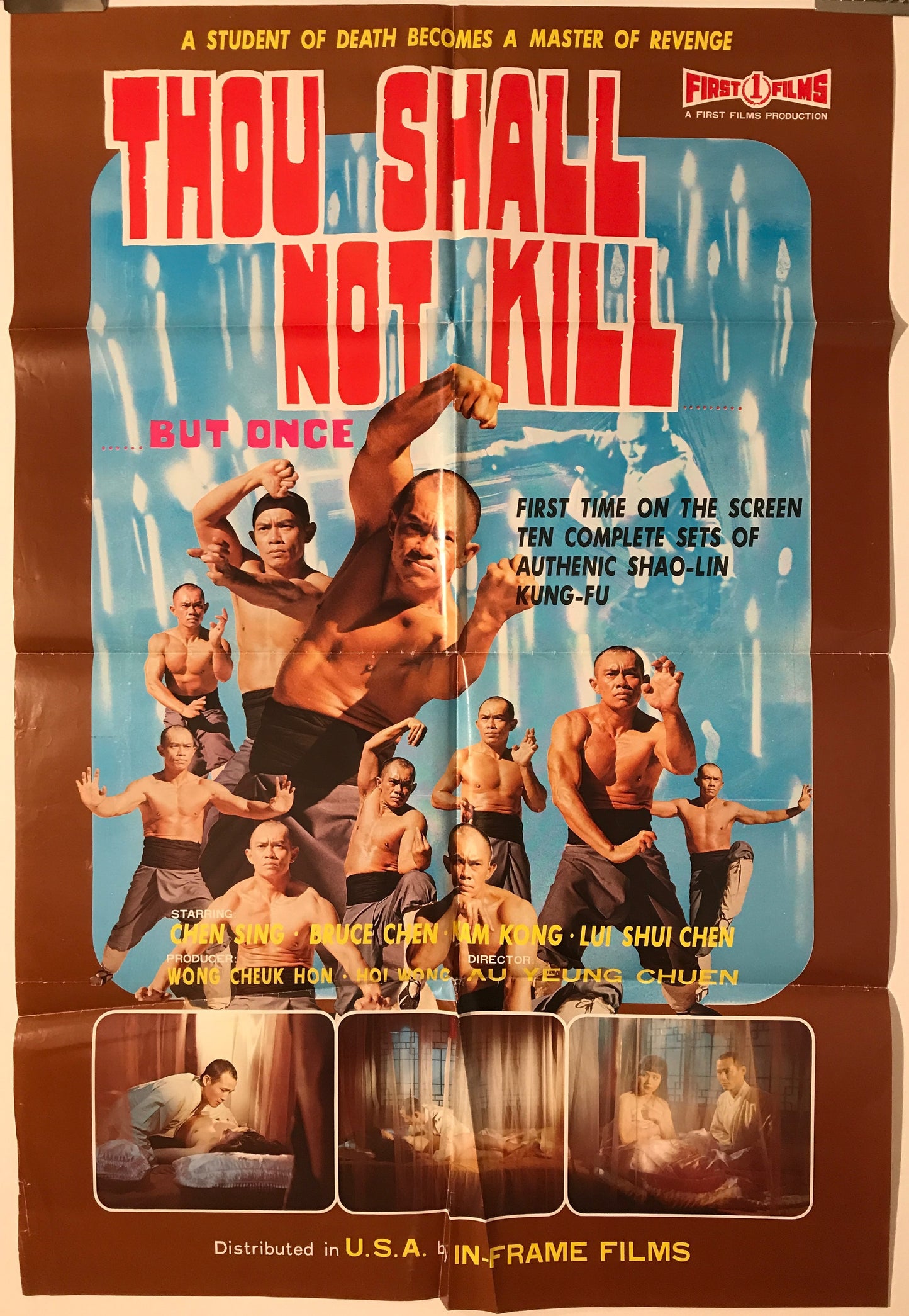 Thou Shall Not Kill But Once, vintage martial arts film poster, 1975