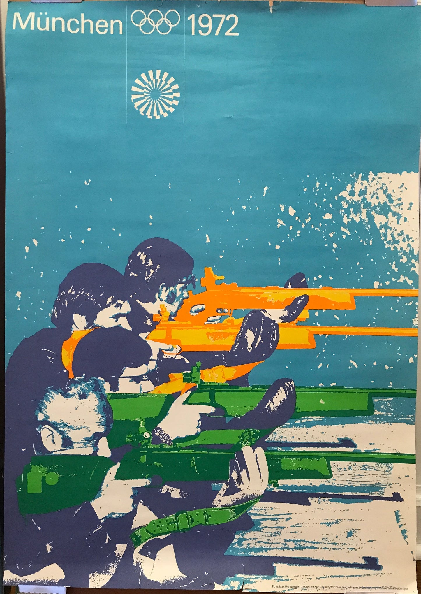 Biathlon - Munich Olympics 1972 , Vintage Sports poster